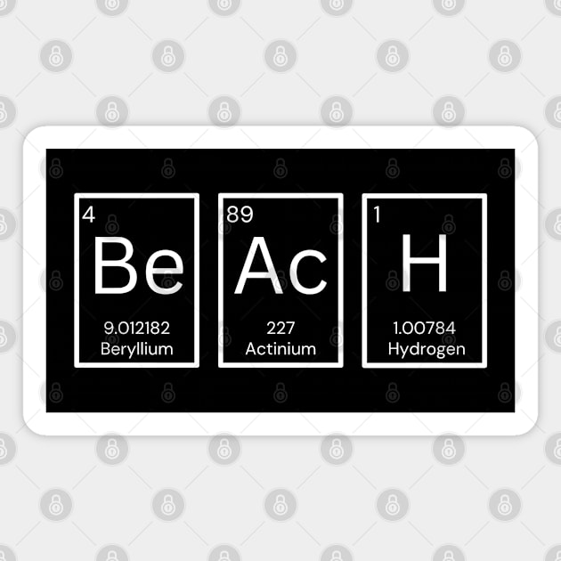 Beach Periodic Table Chemistry Elements Magnet by MakerMind8.2